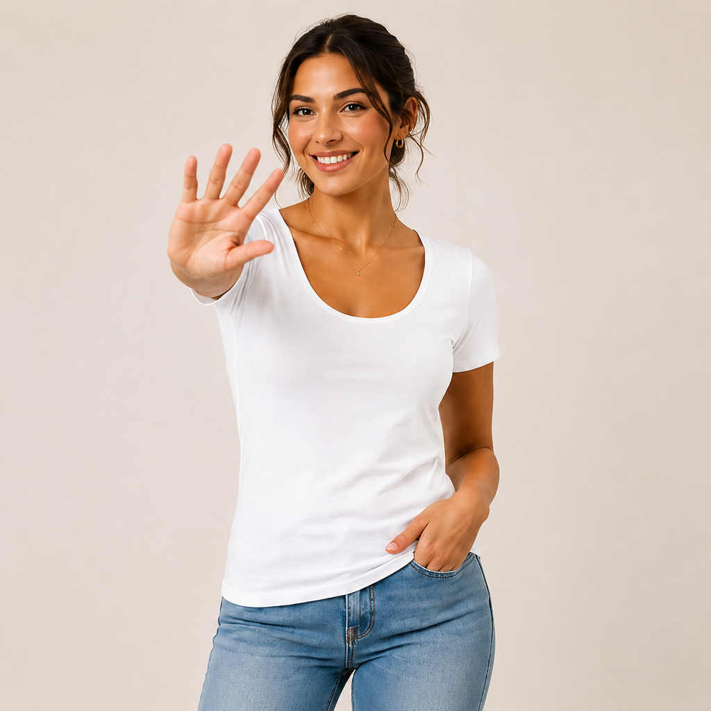 JOY Junior Wide Scoop Neck Tee