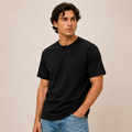 JOY Made in USA Midweight Pocket Crew in Jet Black