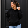 JOY Summit Thermal-Lined Heavyweight Hoodie in Jet Black / Bone